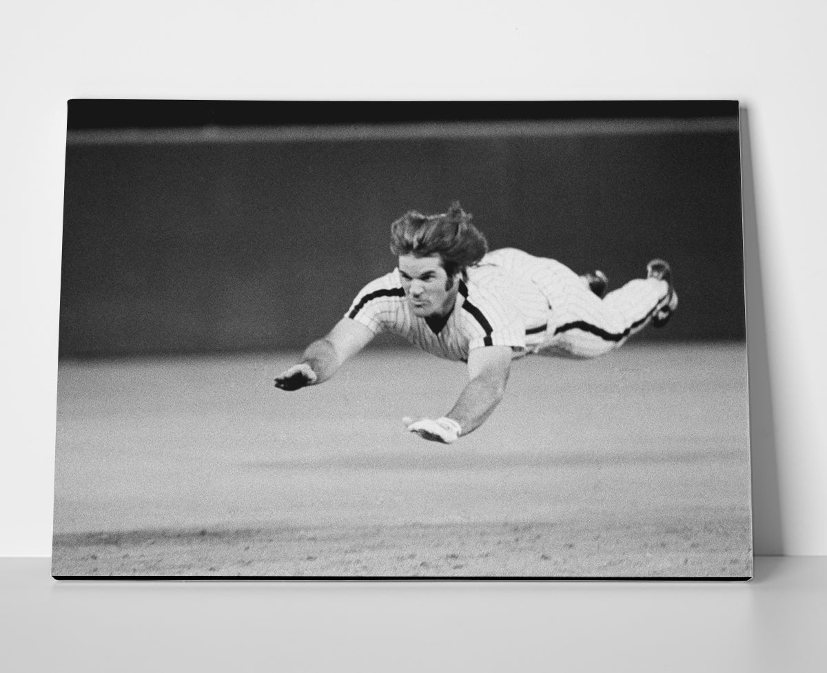 Pete Rose Slide Poster canvas